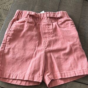 Pink Elastic Waist Shorts